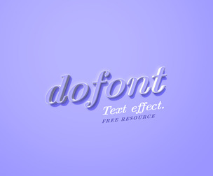 Dofont. PSD Fully Editable Text Effect. Layer Style PSD Mockup Template