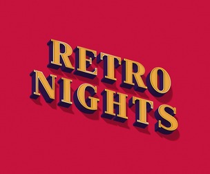 Retro nights PSD Fully Editable Text Effect. Layer Style PSD Mockup Template