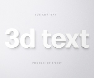 White 3D text PSD Fully Editable Text Effect. Layer Style PSD Mockup Template