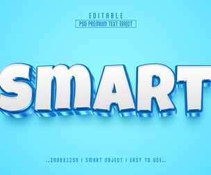 3D Smart PSD Fully Editable Text Effect. Layer Style PSD Mockup Template