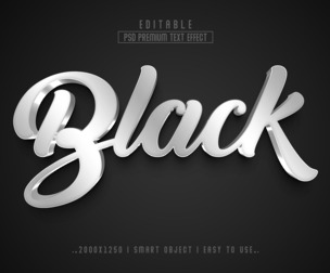 3D Black Coffe PSD Fully Editable Text Effect. Layer Style PSD Mockup Template
