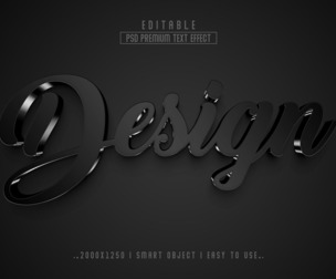 3D Design PSD Fully Editable Text Effect. Layer Style PSD Mockup Template