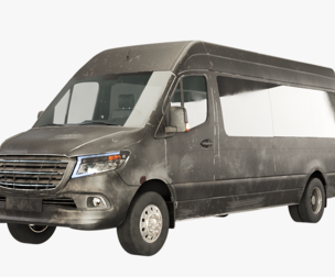 Modern Aged Shuttle Bus