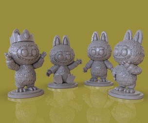 4 Labubu Sculpts