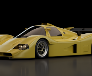 Mid-poly Group C racing prototype v2
