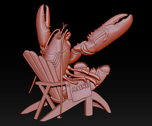 Lobster Relief 3D Model