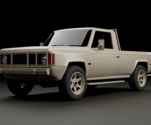 70s 80s Military pickup truck V2