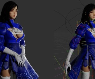 Yura - Ceremonial Battle Dress Character - Fully Rigged 3D Model