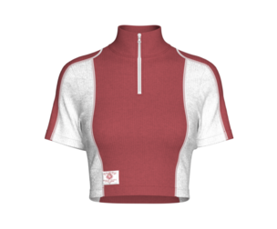 Girls Sports Crop Top With Patch | Marvelous / Clo3d / obj / fbx