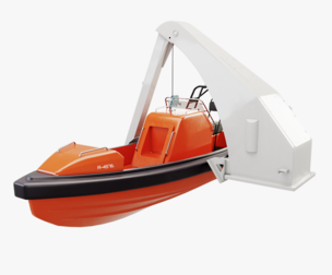 Rescue Boat with Davit Crane