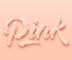 3D Pink PSD Fully Editable Text Effect. Layer Style PSD Mockup Template