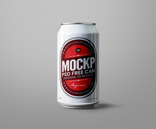 350ml Soda Can Mockup PSD Template - Realistic Beverage Branding