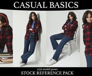 Casual Basics  - Stock Model Pose Reference