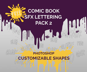 FREE Comic Book SFX Lettering Pack 2 – Dynamic Sound Effects for Visual Storytelling for Photoshop