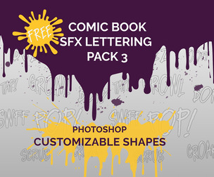 FREE Comic Book SFX Lettering Pack 3 – Dynamic Sound Effects for Visual Storytelling for Photoshop