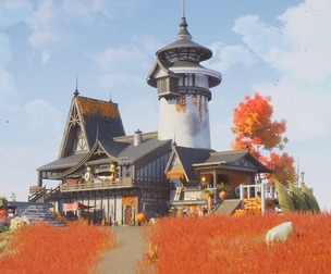 Stylized Autumn Oakfall House – UE Environment