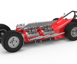 Vintage AWD Dragster Version 2 Scale 1:25