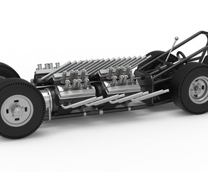 Vintage AWD Dragster Base Version 2 Scale 1:25