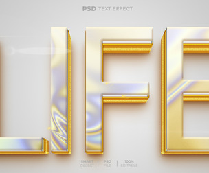 3D Life PSD Fully Editable Text Effect. Layer Style PSD Mockup Template