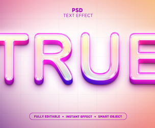 3D True PSD Fully Editable Text Effect. Layer Style PSD Mockup Template