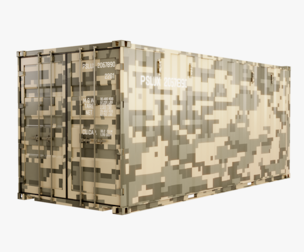 Military Intermodal Shipping Container 20-foot-long
