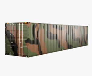 Intermodal Military Shipping Container 40-foot-long