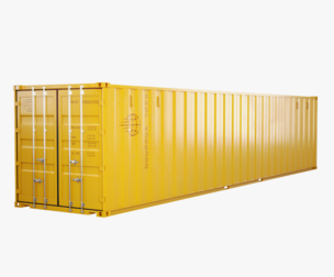 Intermodal Shipping Container 40-foot-long Yellow