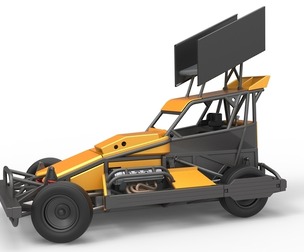 New Zealand Superstock car while turning V4 Scale 1:25