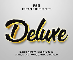 Deluxe PSD Fully Editable Text Effect. Layer Style PSD Mockup Template