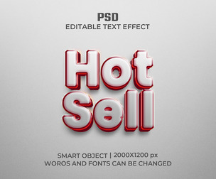 Hot Sell PSD Fully Editable Text Effect. Layer Style PSD Mockup Template