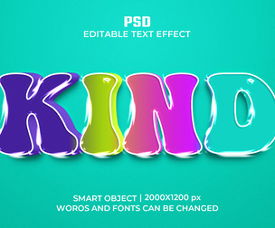 Kind PSD Fully Editable Text Effect. Layer Style PSD Mockup Template
