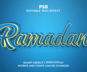 Ramdan PSD Fully Editable Text Effect. Layer Style PSD Mockup Template