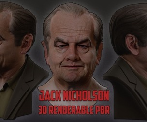 JACK NICHOLSON real time renderable bust