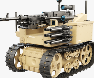 Military Tracked Robot Desert Camouflage