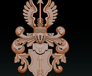Classic Heraldic Crest Relief  Coat of Arms 3D CNC Model2025\Thang 5\7 Attila Muranyi $65_Sale\Sale