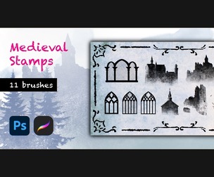 Medieval stamps brushes pack | Ps / Procreate