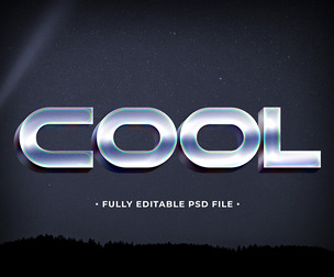 Cool PSD Fully Editable Text Effect. Layer Style PSD Mockup Template
