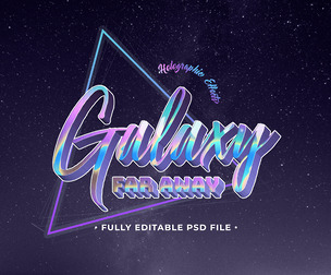 Galaxy PSD Fully Editable Text Effect. Layer Style PSD Mockup Template