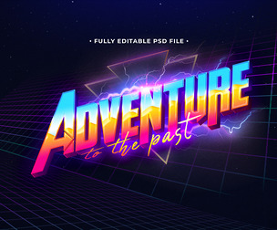 Adventure PSD Fully Editable Text Effect. Layer Style PSD Mockup Template