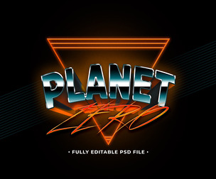 Planet PSD Fully Editable Text Effect. Layer Style PSD Mockup Template