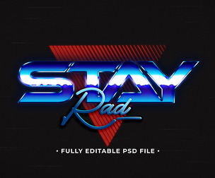 Stay PSD Fully Editable Text Effect. Layer Style PSD Mockup Template