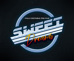 Sweet PSD Fully Editable Text Effect. Layer Style PSD Mockup Template