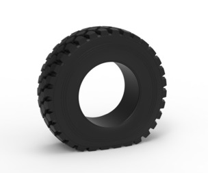 Offroad tire 75 deflated Scale 1:25