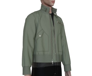 Style3D High Neck Bomber Jacket