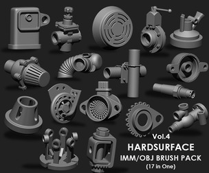 Hardsurface IMM Brush Pack (17 in One) vol 4