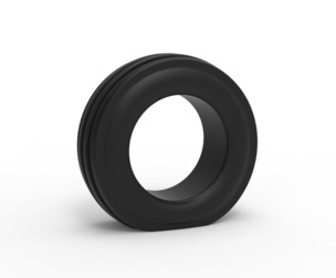Tractor front tire 2 deflated Scale 1:25