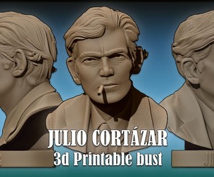 JULIO CORTAZAR Printable bust