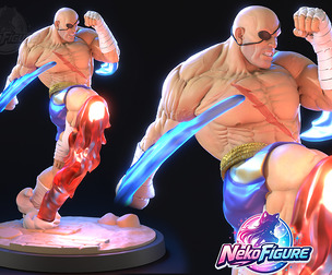 Sagat Street Fighter Statue Figurine stl printable