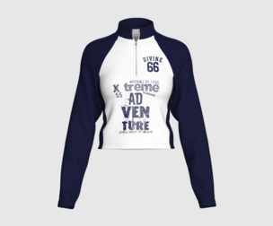 Girls Raglan Half Zip Printed Jacket | Marvelous / Clo3d / obj / fbx