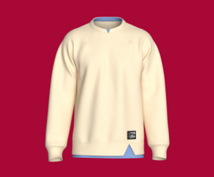 Men Double Layer Sweatshirt With Patch | Marvelous / Clo3d / obj / fbx
